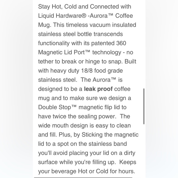 LH Aurora™ FlipTop Leakproof Vacuum Insulated stainless steel Travel Mug BPAfree - Picture 15 of 15